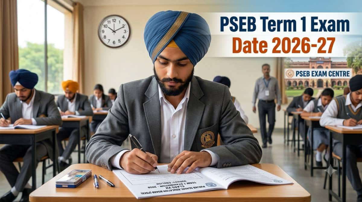 Punjab PSEB Term 1  Date Sheet 2026 September Exam Out @ssapunjab.org - Check Class 1 to 12 Exam Dates